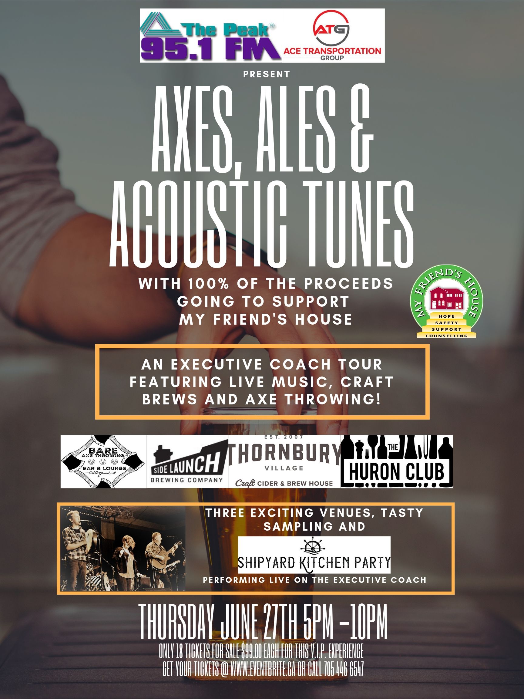 Axes, Ales, and Acoustic Music V.I.P. Tour The Peak