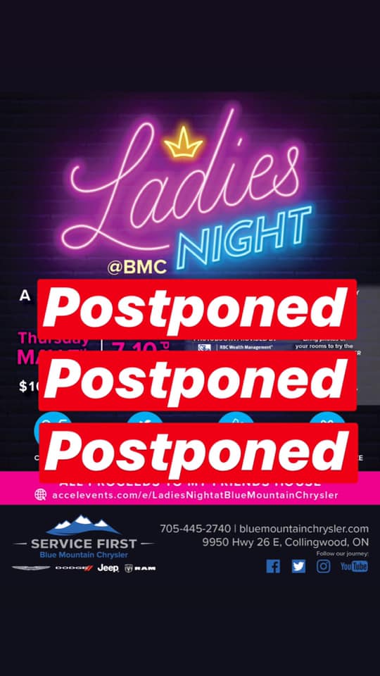 Ladies Night Postponed